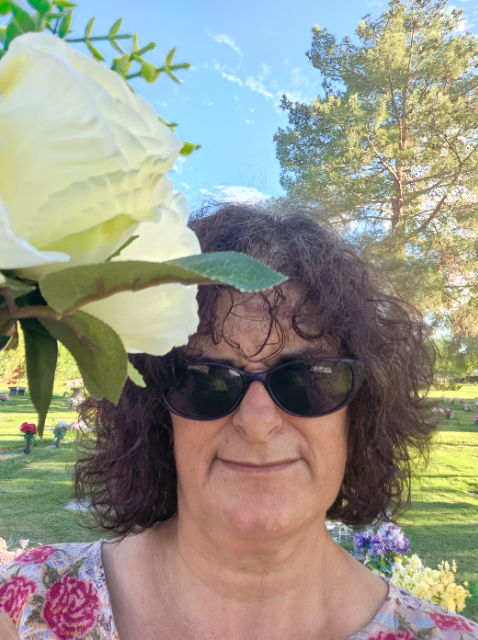 Flowers at the grave of Cherri A Selvey, Phoenix Memorial Park and Mortuary