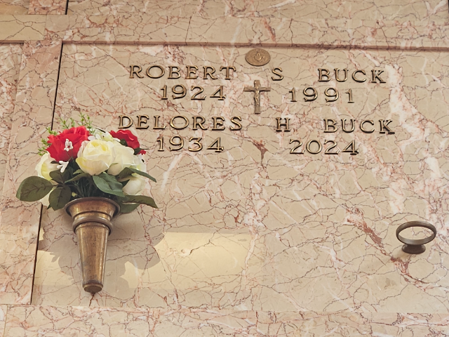 Flowers placed at River View Cemetery