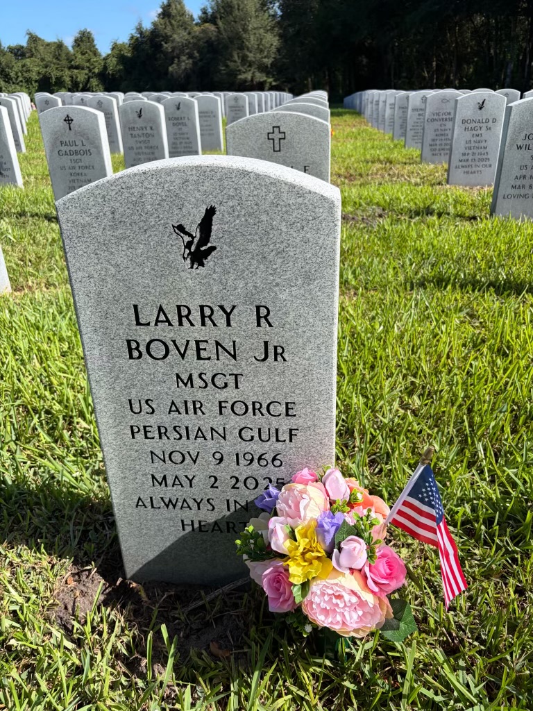 Flowers placed at Florida National Cemetery