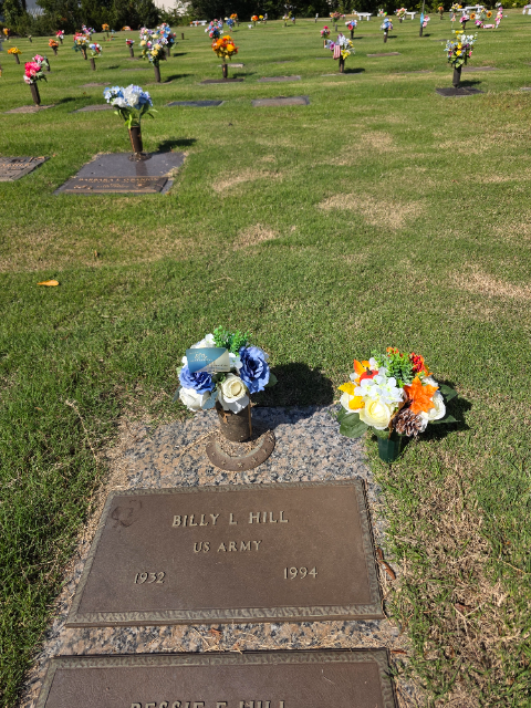Flowers placed at Floral Haven Memorial Gardens
